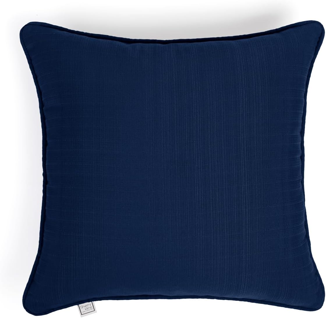 Sherry Kline Sunrise Indoor/Outdoor Neck Bolster Corded Edge Filled Pillow Sky 6"x18" Set of 2