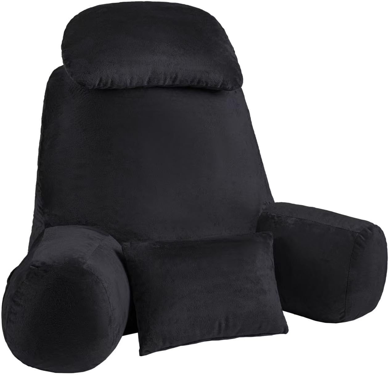 NOONTIDE Reading Pillow for Sitting up in Bed and Couch,32" X-Large Back Pillow for Adult & Teens with Soft Adjustable Neck Roll Backrest Pillow,Washable Cover,Watching TV/Gaming/Relaxing(Blue)