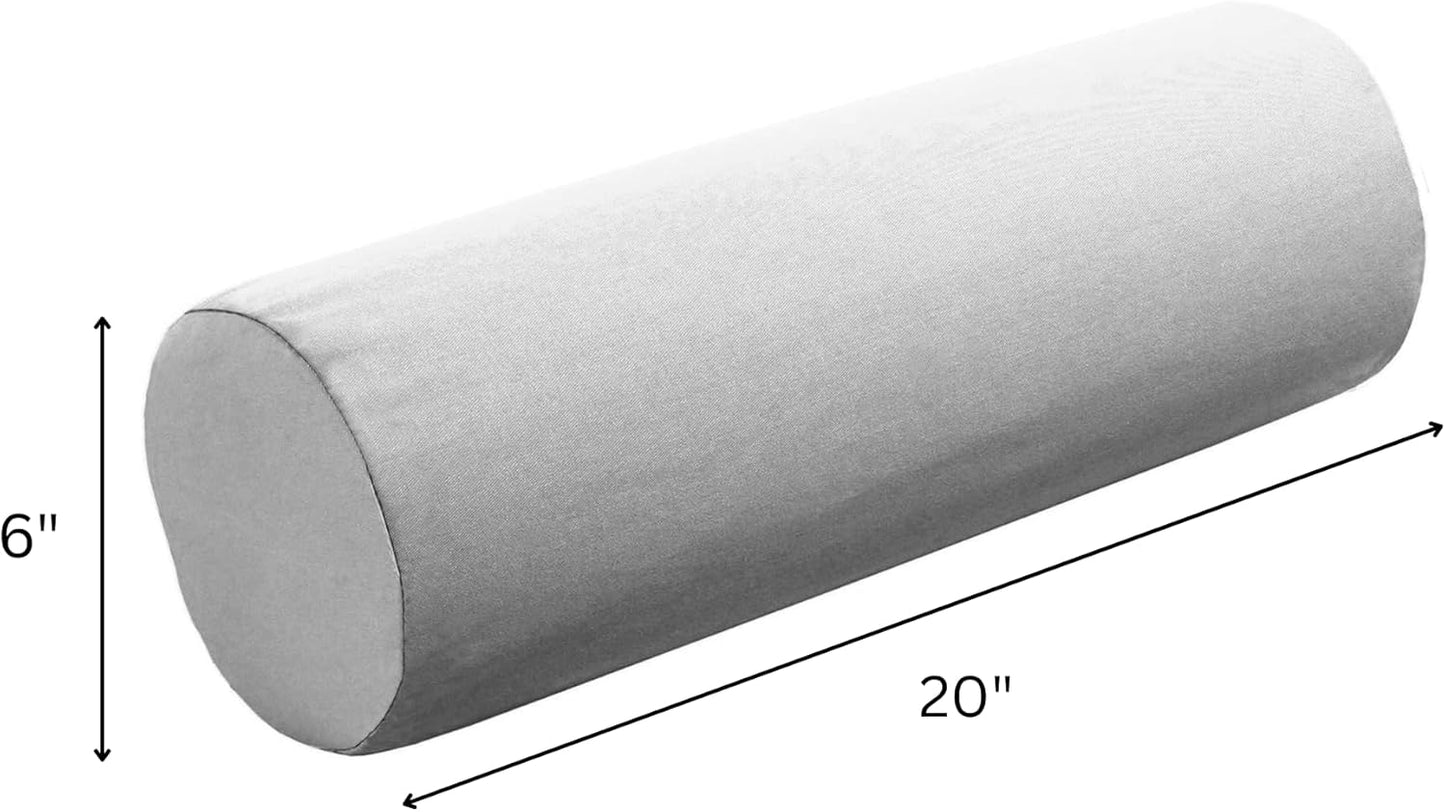 Cushion Source Bolster Pillow | 20" x 6" Indoor/Outdoor | Multiple Sunbrella Fabric Options Available (Sunbrella Elements Cast Lagoon)
