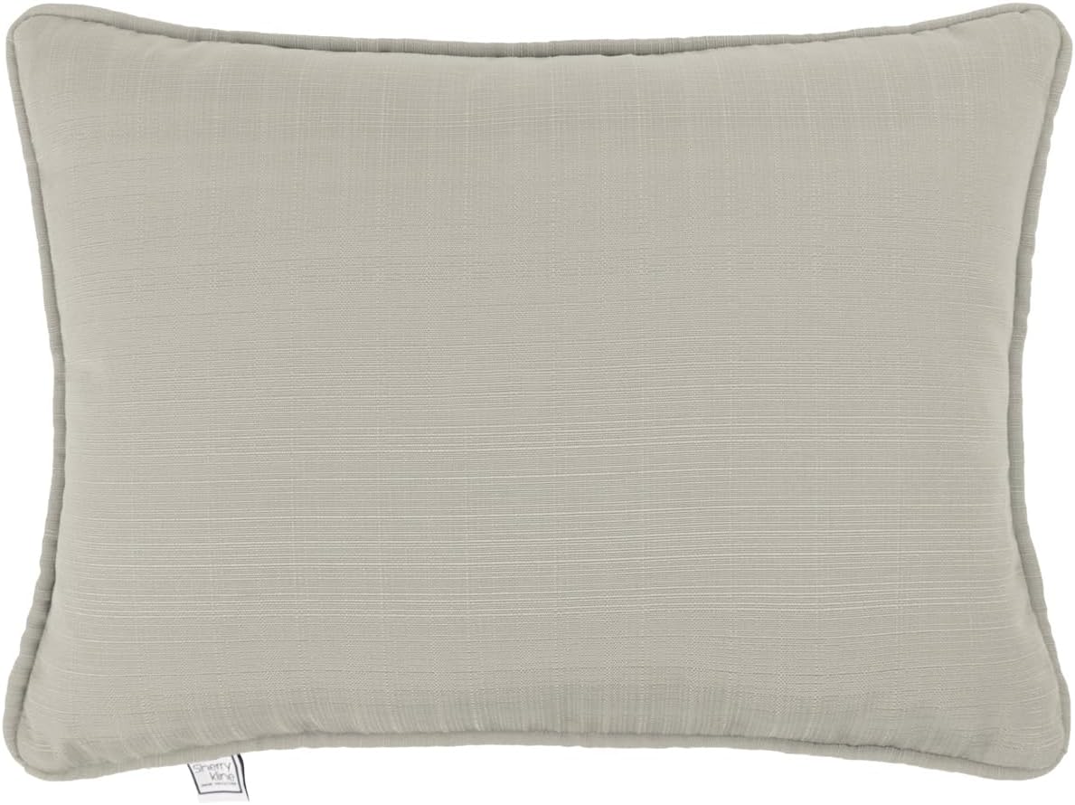 Sherry Kline Sunrise Indoor/Outdoor Neck Bolster Corded Edge Filled Pillow Sky 6"x18" Set of 2