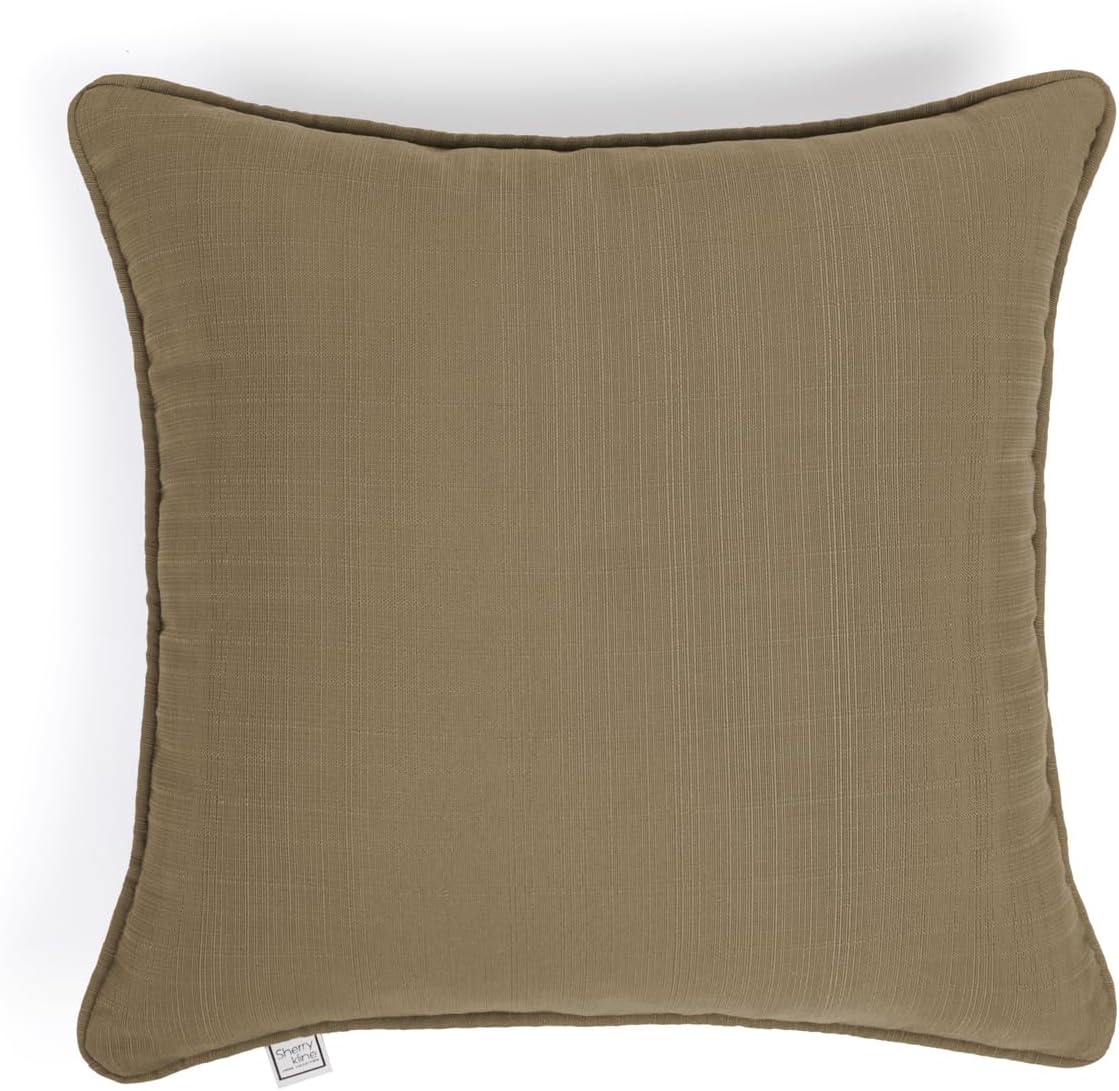 Sherry Kline Sunrise Indoor/Outdoor Neck Bolster Corded Edge Filled Pillow Sky 6"x18" Set of 2