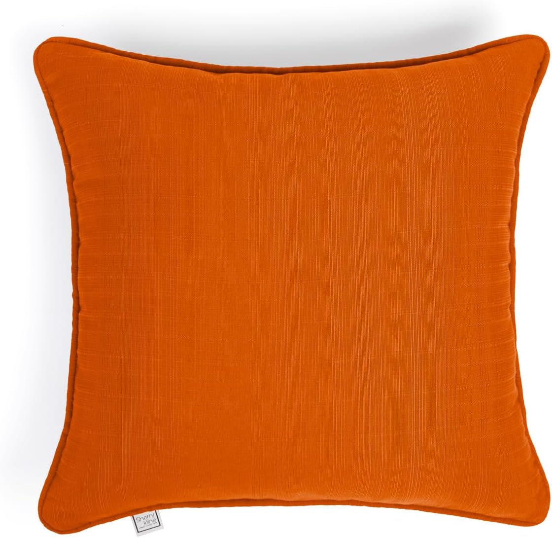 Sherry Kline Sunrise Indoor/Outdoor Neck Bolster Corded Edge Filled Pillow Sky 6"x18" Set of 2