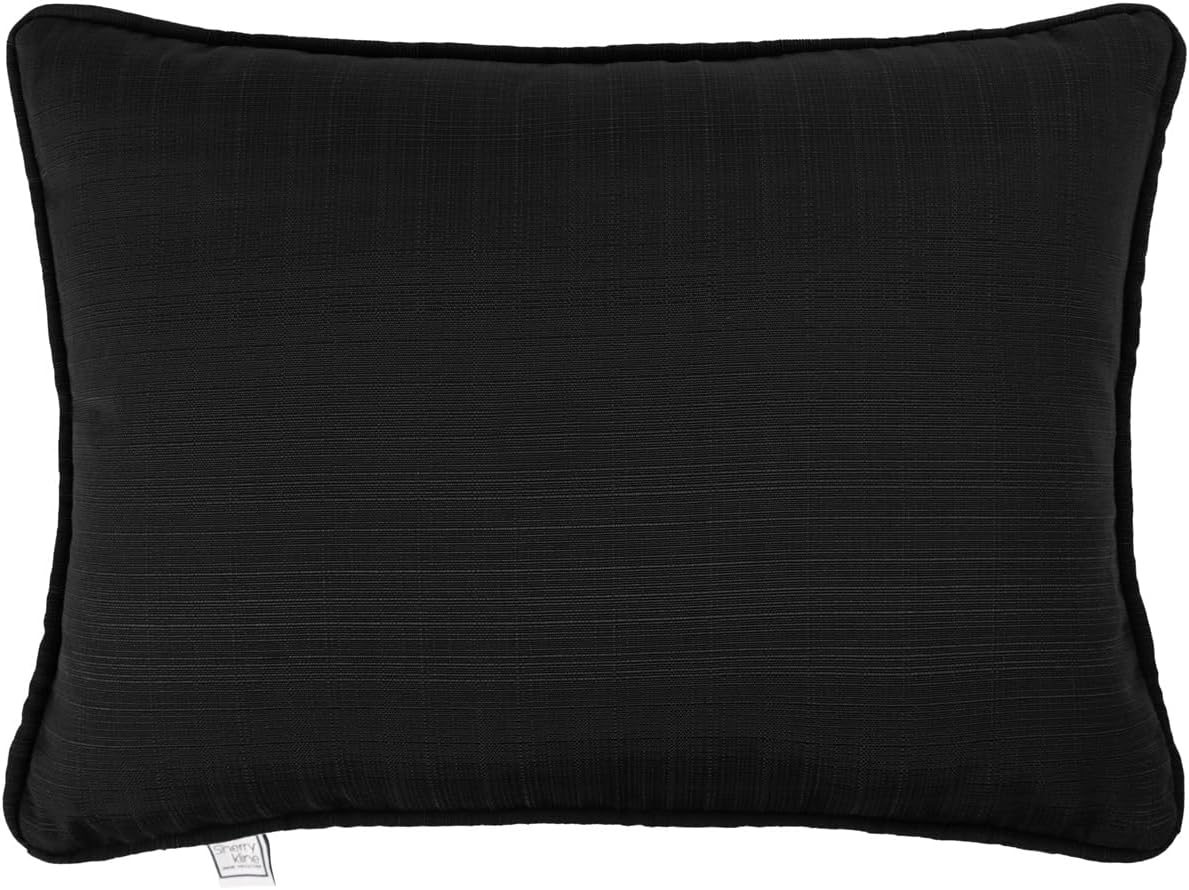 Sherry Kline Sunrise Indoor/Outdoor Neck Bolster Corded Edge Filled Pillow Sky 6"x18" Set of 2