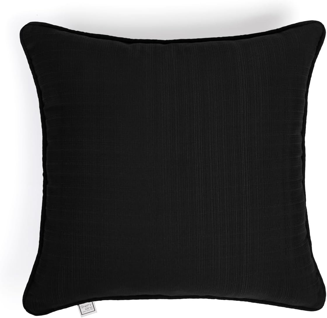 Sherry Kline Sunrise Indoor/Outdoor Neck Bolster Corded Edge Filled Pillow Sky 6"x18" Set of 2