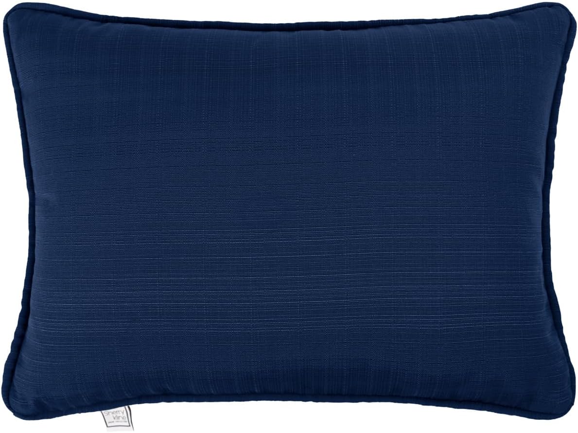 Sherry Kline Sunrise Indoor/Outdoor Neck Bolster Corded Edge Filled Pillow Sky 6"x18" Set of 2