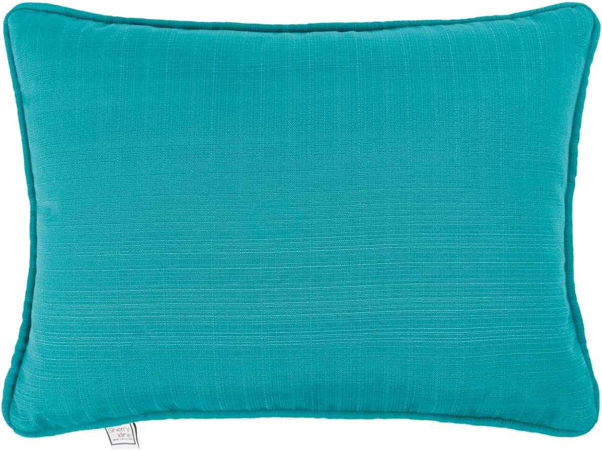 Sherry Kline Sunrise Indoor/Outdoor Neck Bolster Corded Edge Filled Pillow Sky 6"x18" Set of 2