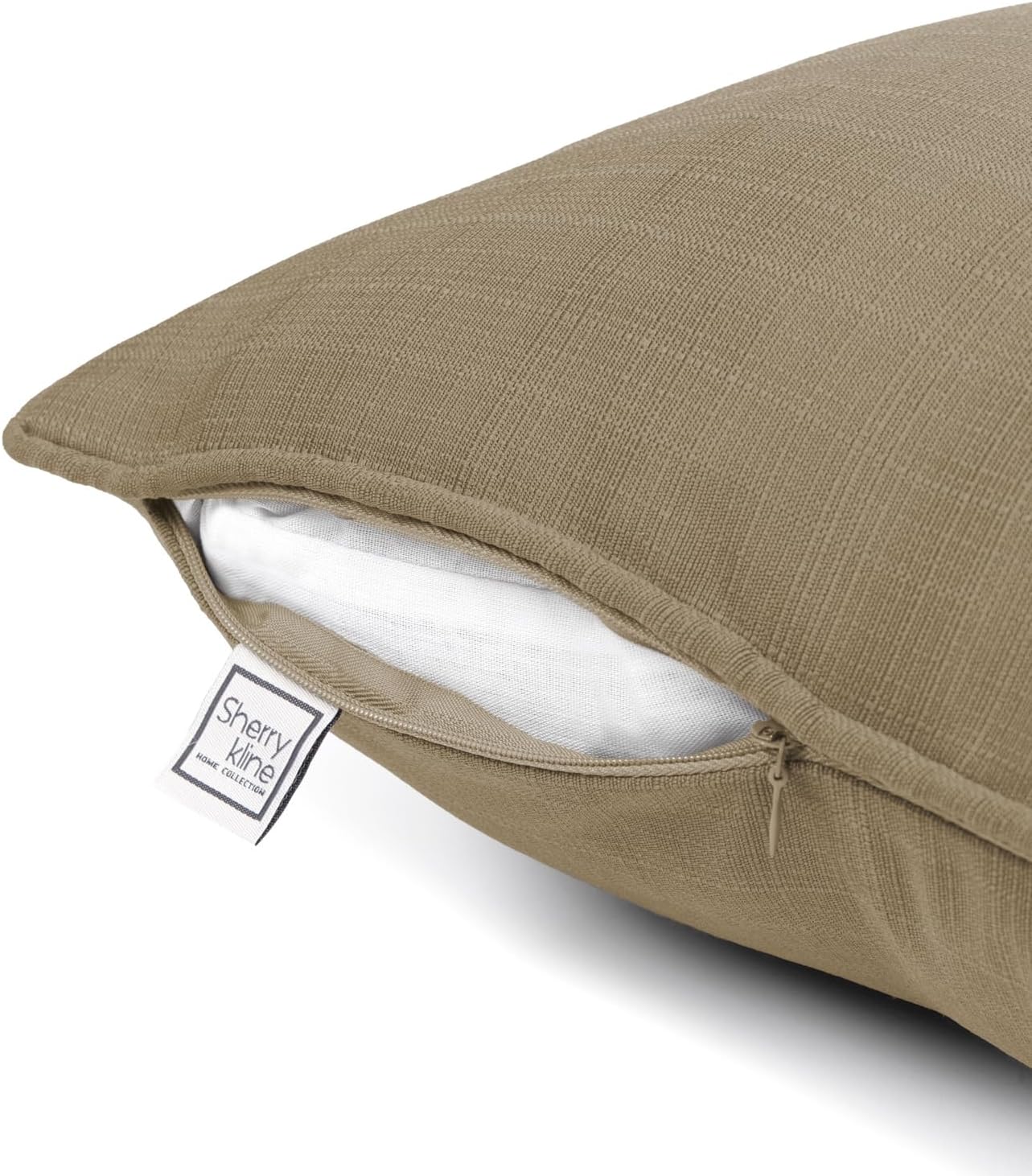 Sherry Kline Sunrise Indoor/Outdoor Neck Bolster Corded Edge Filled Pillow Sky 6"x18" Set of 2