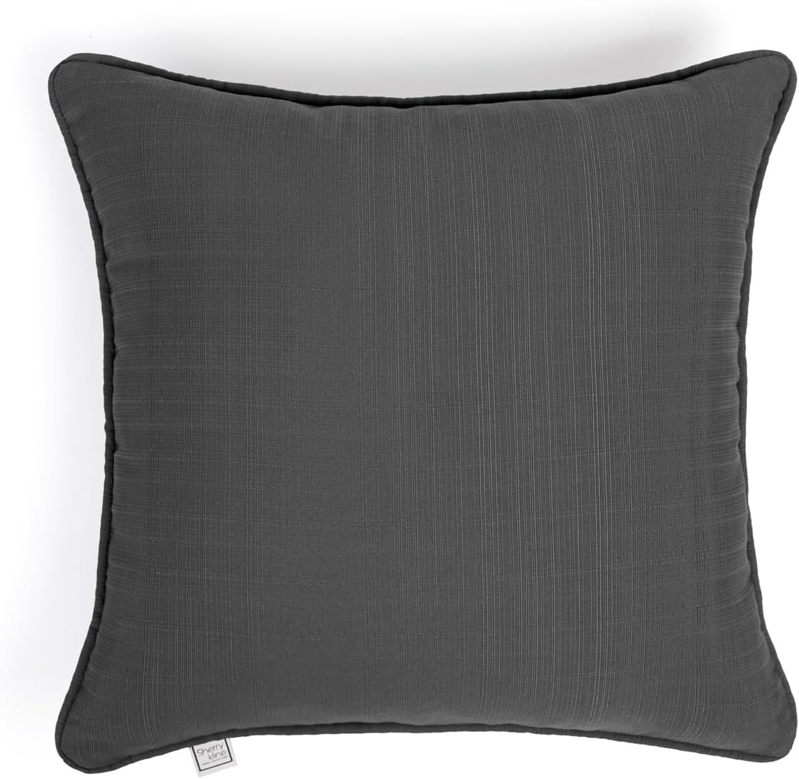 Sherry Kline Sunrise Indoor/Outdoor Neck Bolster Corded Edge Filled Pillow Sky 6"x18" Set of 2