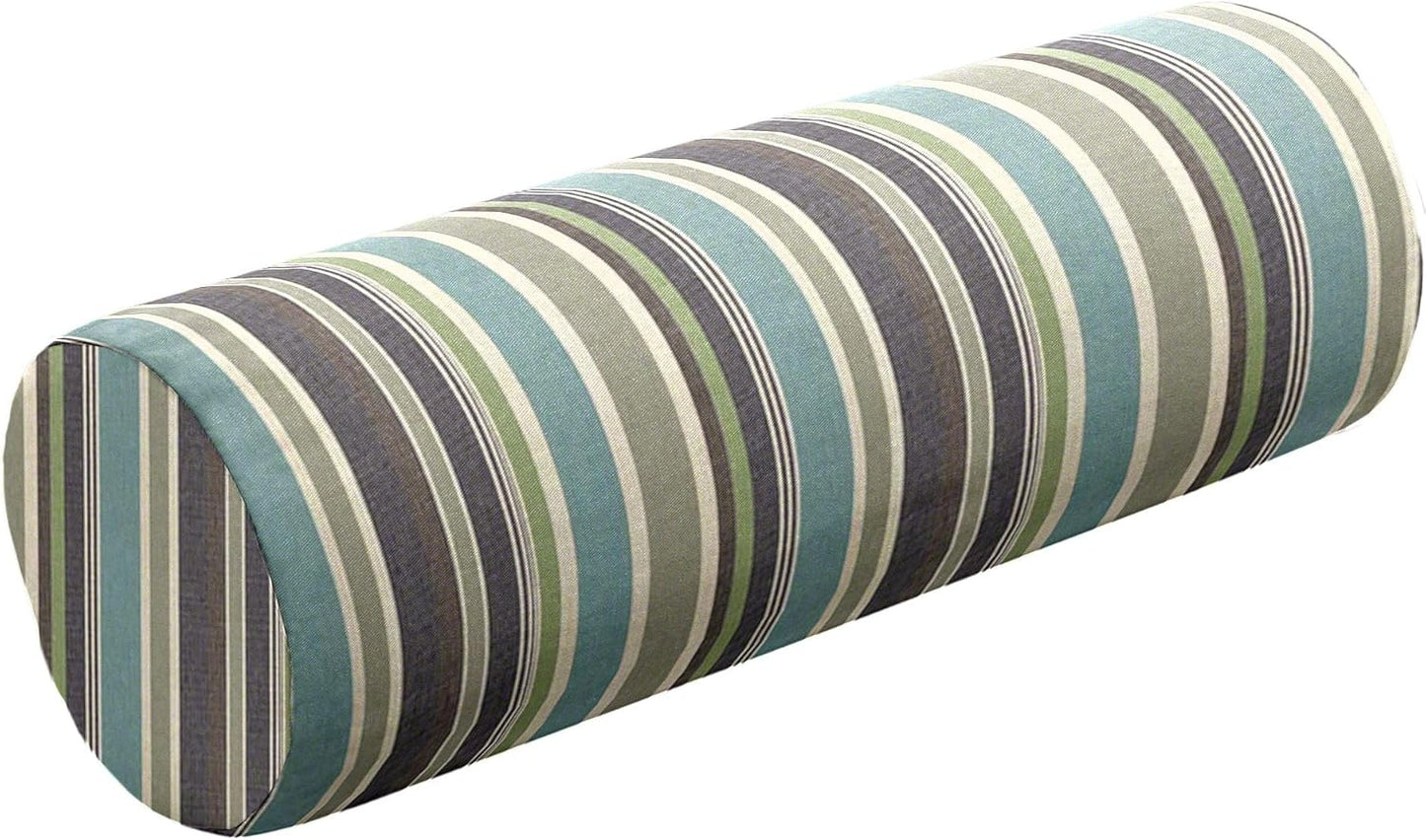 Cushion Source Bolster Pillow | 20" x 6" Indoor/Outdoor | Multiple Sunbrella Fabric Options Available (Sunbrella Elements Cast Lagoon)