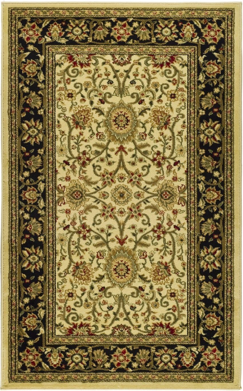 SAFAVIEH Lyndhurst Collection Area Rug - 9' x 12', Ivory & Rust, Traditional Oriental Design, Non-Shedding & Easy Care, Ideal for High Traffic Areas in Living Room, Bedroom (LNH212R)