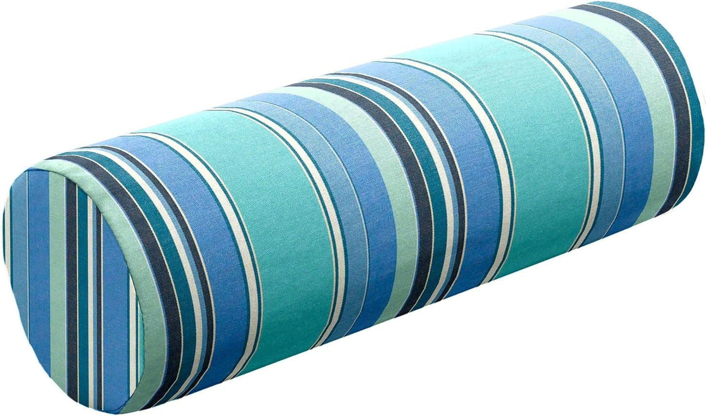 Cushion Source Bolster Pillow | 20" x 6" Indoor/Outdoor | Multiple Sunbrella Fabric Options Available (Sunbrella Elements Cast Lagoon)