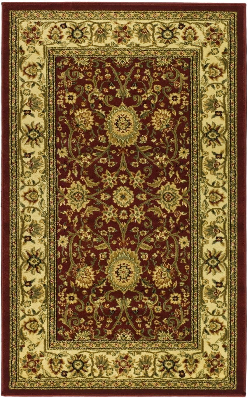 SAFAVIEH Lyndhurst Collection Area Rug - 9' x 12', Ivory & Rust, Traditional Oriental Design, Non-Shedding & Easy Care, Ideal for High Traffic Areas in Living Room, Bedroom (LNH212R)