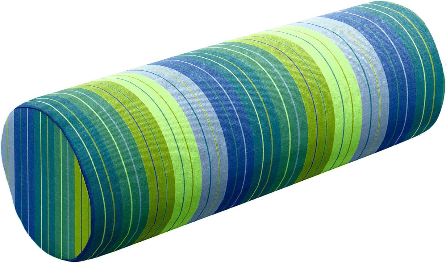 Cushion Source Bolster Pillow | 20" x 6" Indoor/Outdoor | Multiple Sunbrella Fabric Options Available (Sunbrella Elements Cast Lagoon)