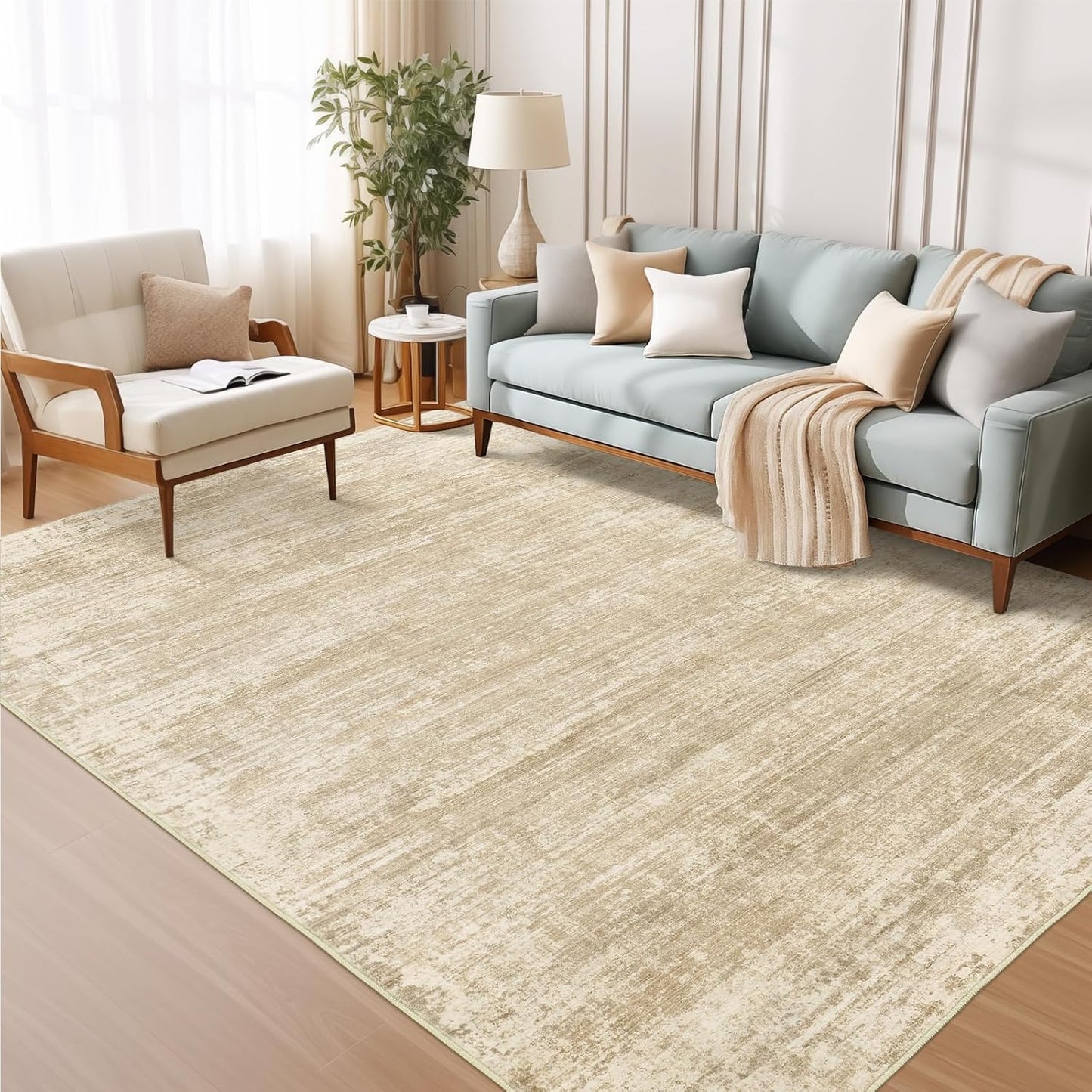 zesthome 8x10 Area Rugs for Living Room, Non-Slip Backing Washable Rug, Modern Abstract Area Rug, Stain Resistant Rugs for Bedroom, Ultra-Thin Large Area Rugs, Area Rug 8x10