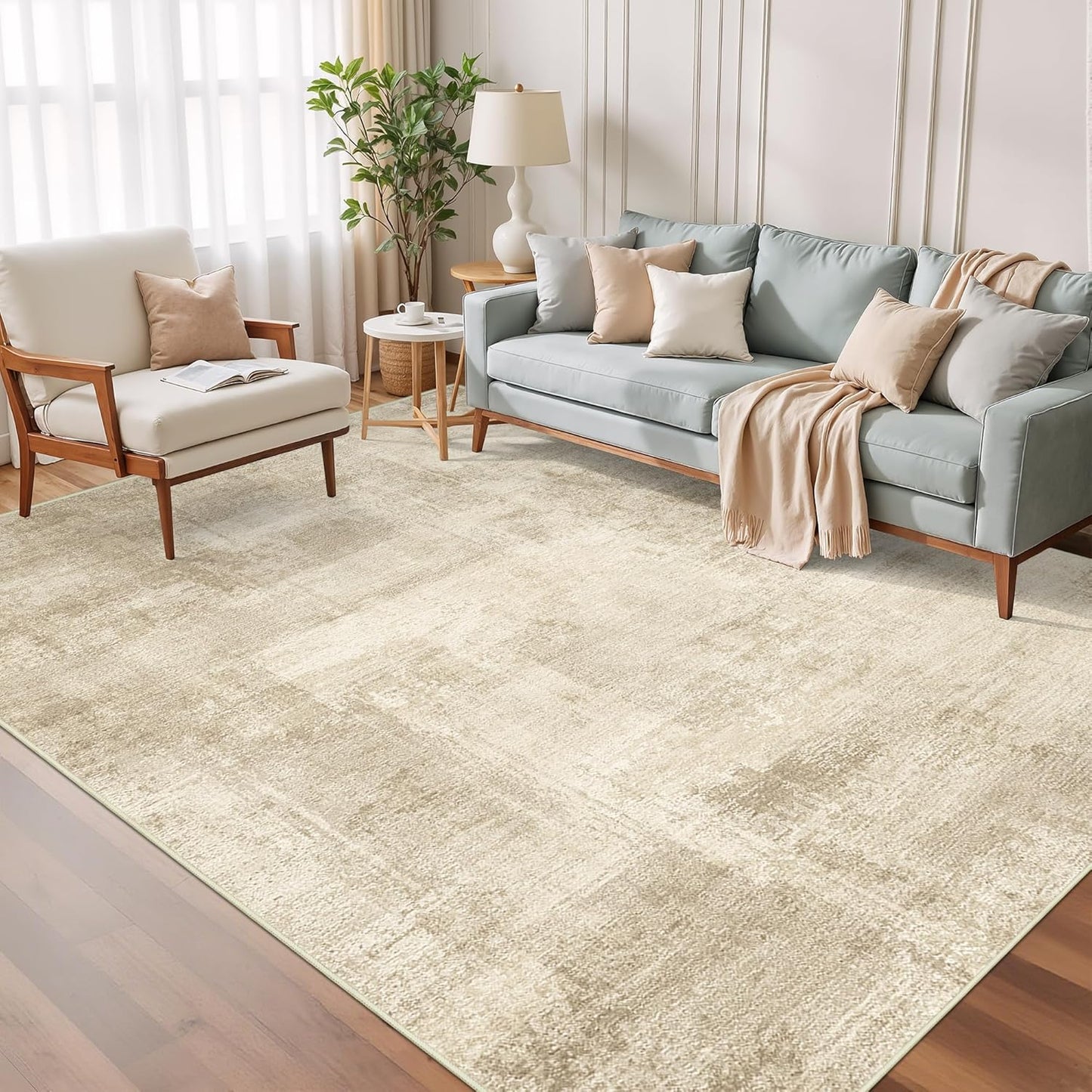 zesthome 8x10 Area Rugs for Living Room, Non-Slip Backing Washable Rug, Modern Abstract Area Rug, Stain Resistant Rugs for Bedroom, Ultra-Thin Large Area Rugs, Area Rug 8x10