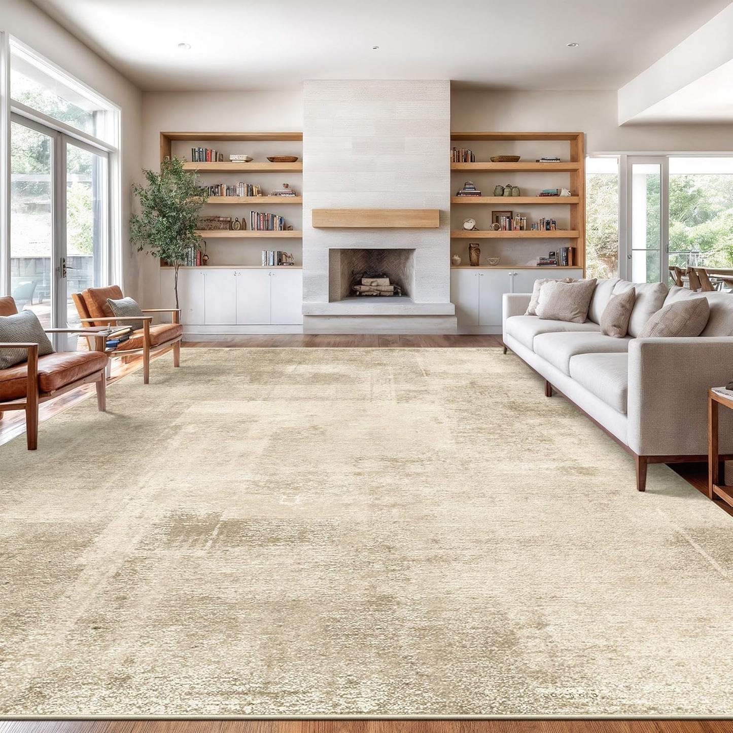 zesthome 8x10 Area Rugs for Living Room, Non-Slip Backing Washable Rug, Modern Abstract Area Rug, Stain Resistant Rugs for Bedroom, Ultra-Thin Large Area Rugs, Area Rug 8x10