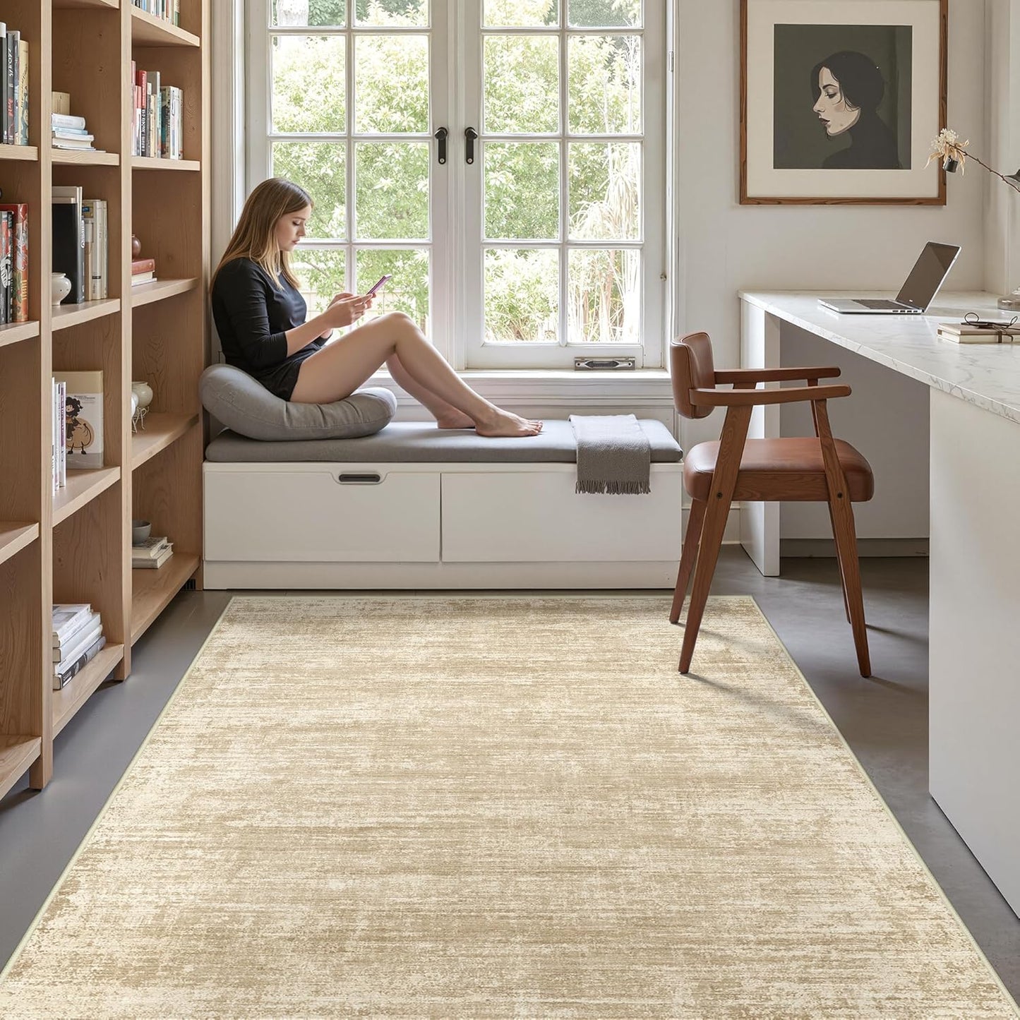 zesthome 8x10 Area Rugs for Living Room, Non-Slip Backing Washable Rug, Modern Abstract Area Rug, Stain Resistant Rugs for Bedroom, Ultra-Thin Large Area Rugs, Area Rug 8x10