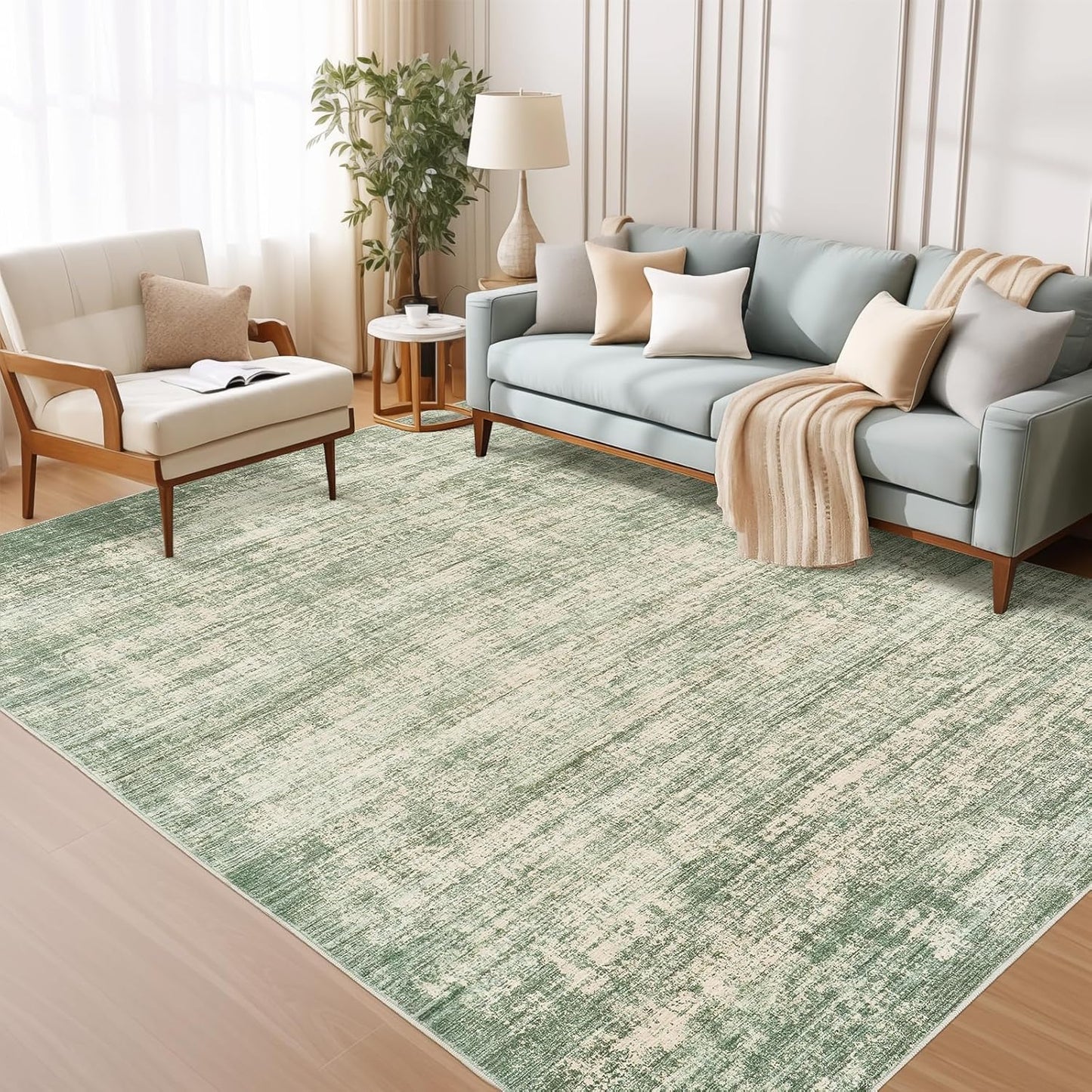 zesthome 8x10 Area Rugs for Living Room, Non-Slip Backing Washable Rug, Modern Abstract Area Rug, Stain Resistant Rugs for Bedroom, Ultra-Thin Large Area Rugs, Area Rug 8x10