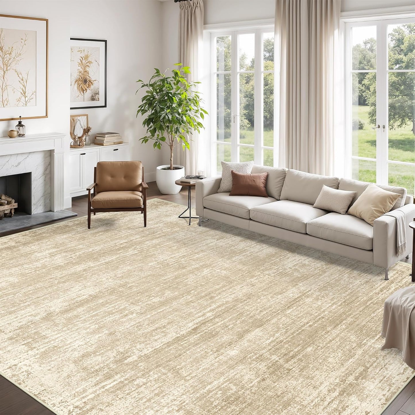 zesthome 8x10 Area Rugs for Living Room, Non-Slip Backing Washable Rug, Modern Abstract Area Rug, Stain Resistant Rugs for Bedroom, Ultra-Thin Large Area Rugs, Area Rug 8x10