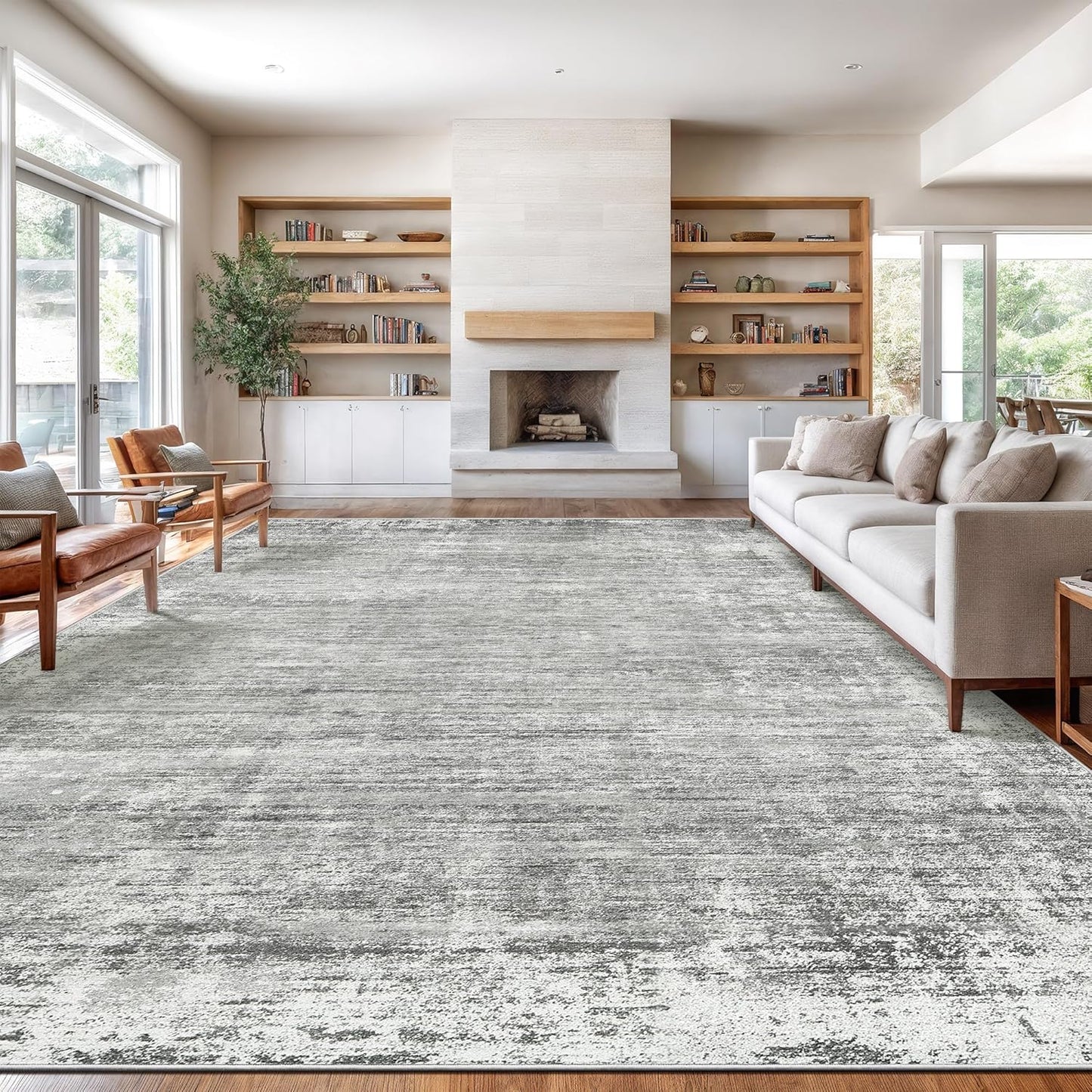 zesthome 8x10 Area Rugs for Living Room, Non-Slip Backing Washable Rug, Modern Abstract Area Rug, Stain Resistant Rugs for Bedroom, Ultra-Thin Large Area Rugs, Area Rug 8x10