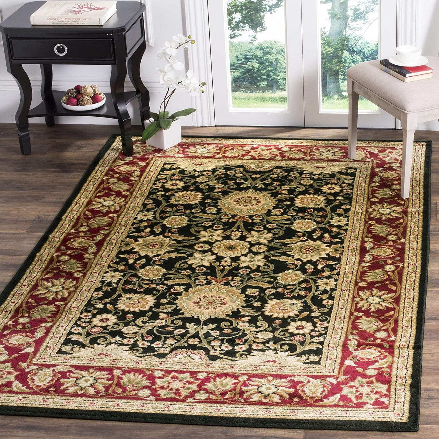 SAFAVIEH Lyndhurst Collection Area Rug - 9' x 12', Ivory & Rust, Traditional Oriental Design, Non-Shedding & Easy Care, Ideal for High Traffic Areas in Living Room, Bedroom (LNH212R)