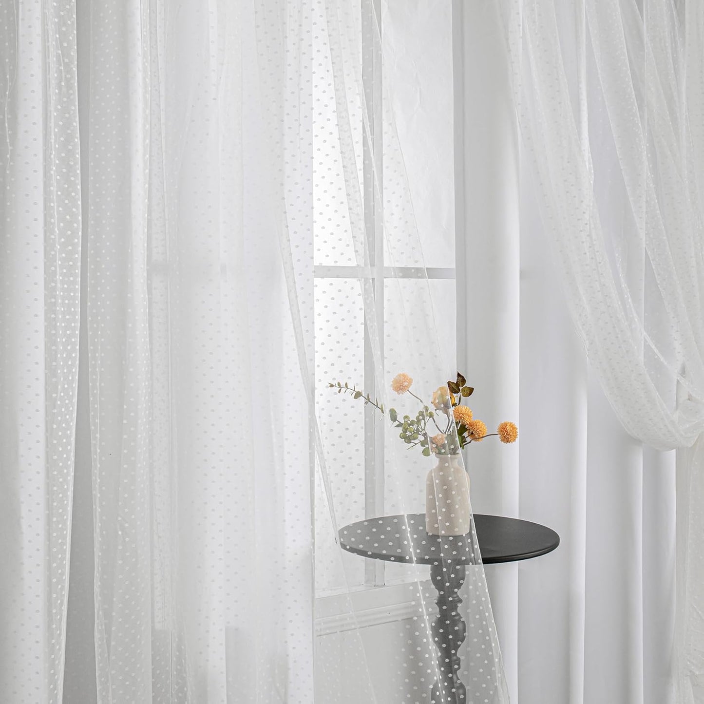 MYSKY HOME Pink Curtains for Girls Bedroom & Nursery Kids Blackout Cute Curtains 63 inch Long Double Layer with Polka Dots Sheer, Grommet Tops, 52" Wide, 2 Panels